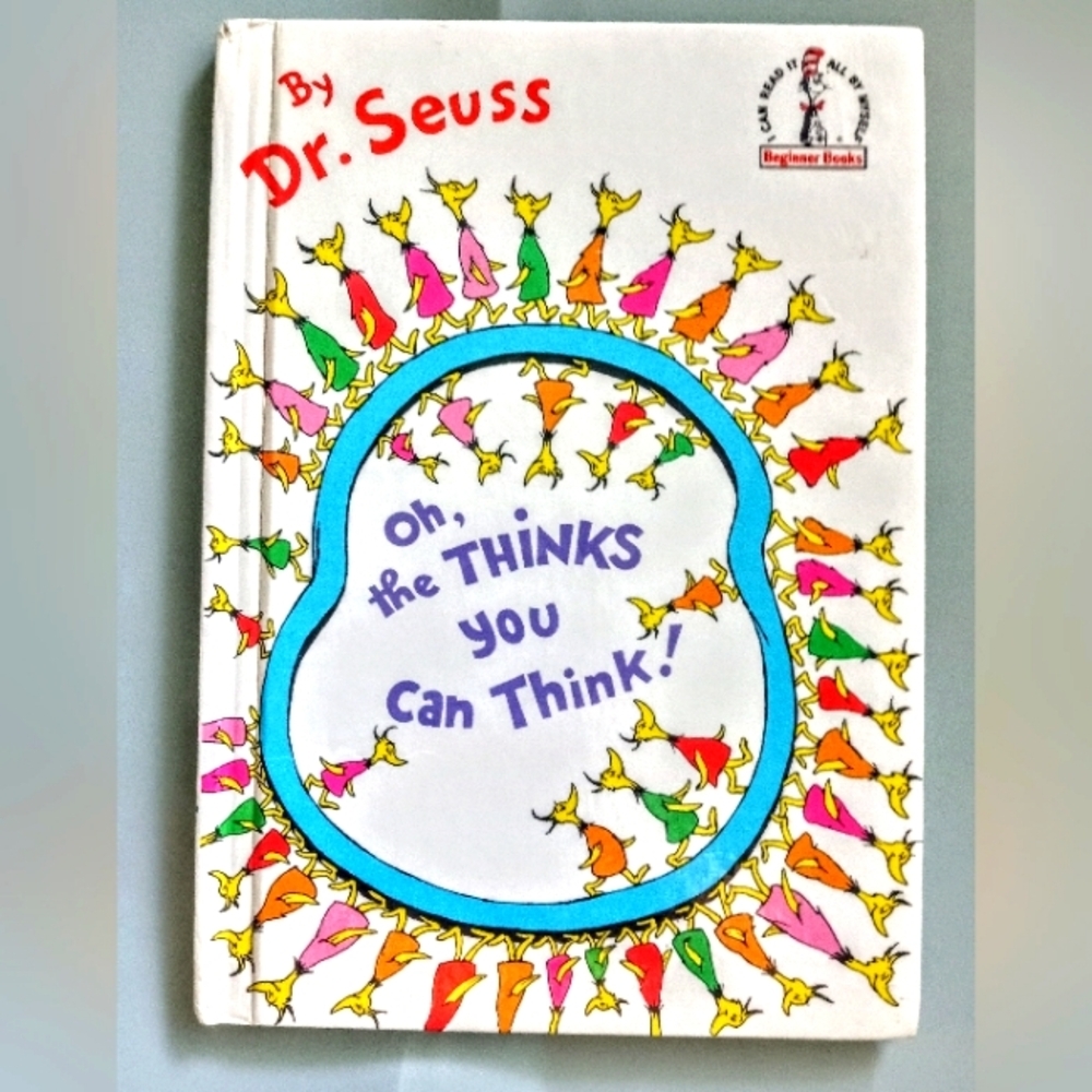 RARE  DR SEUSS 'OH THE THINGS YOU CAN THINK !' 1976   A  BEGINNERS  BOOK   